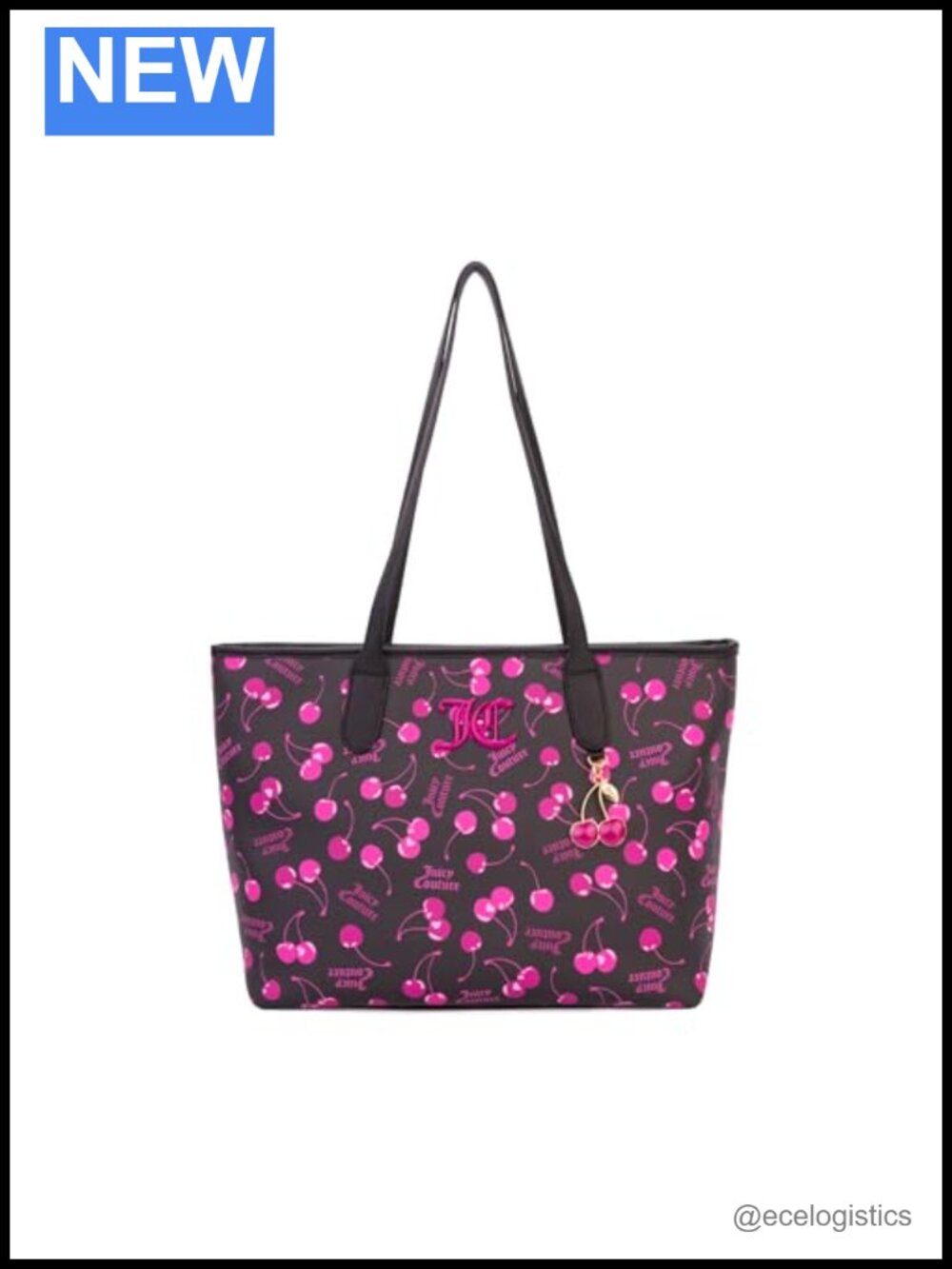 Cherry On Top Tote Bag, Stylish Designer Purse for Everyday Wear, Adjustable